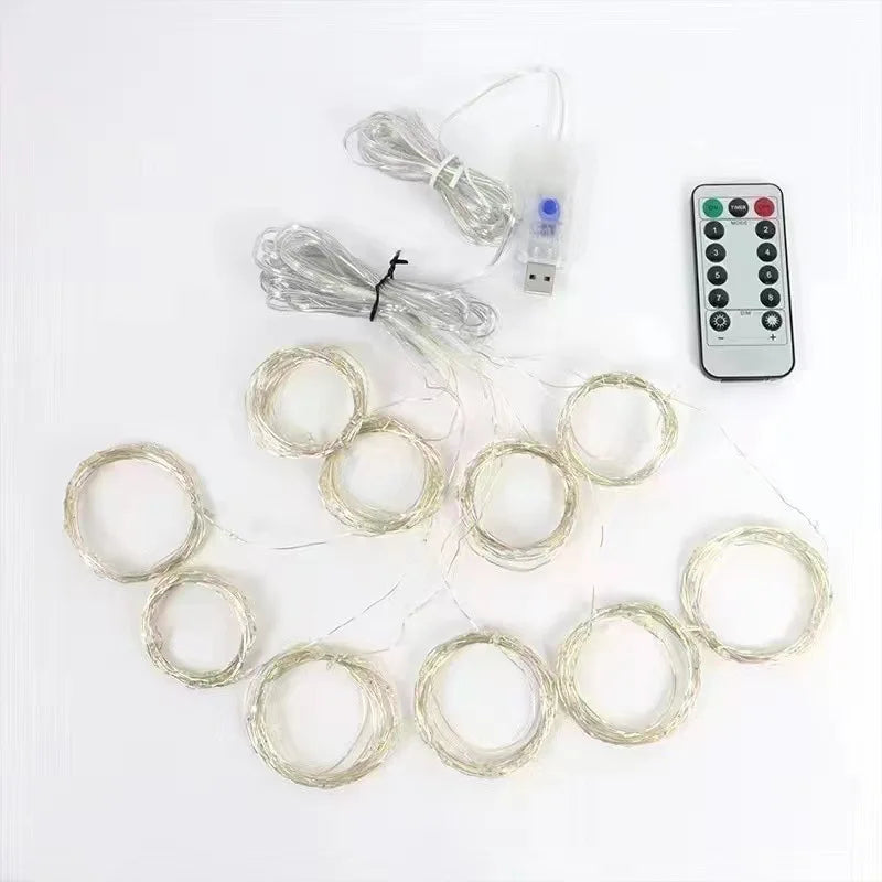 LED Curtain String Lights – USB, Remote Control