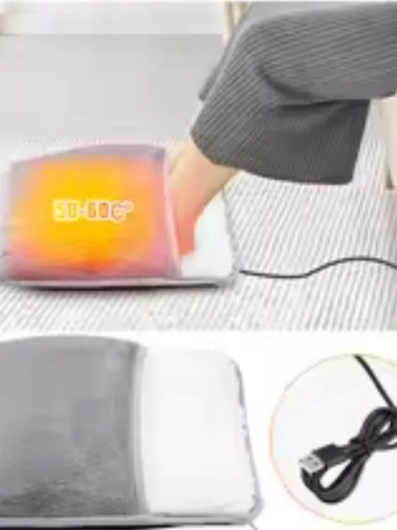 USB Heated Foot Warmer – Soft Plush, Washable