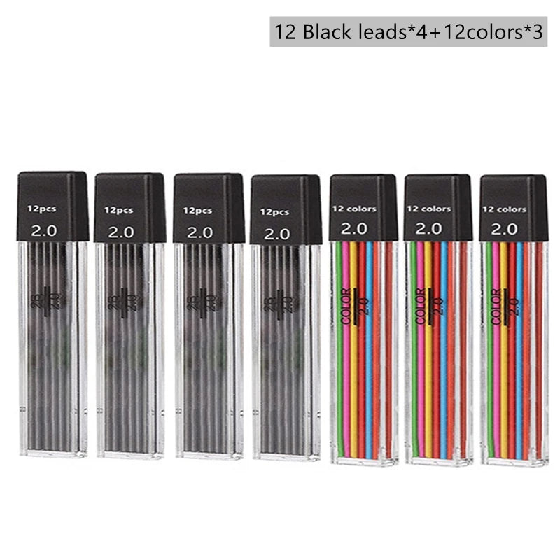 2.0 mm Mechanical Pencil Set with Lead Refills