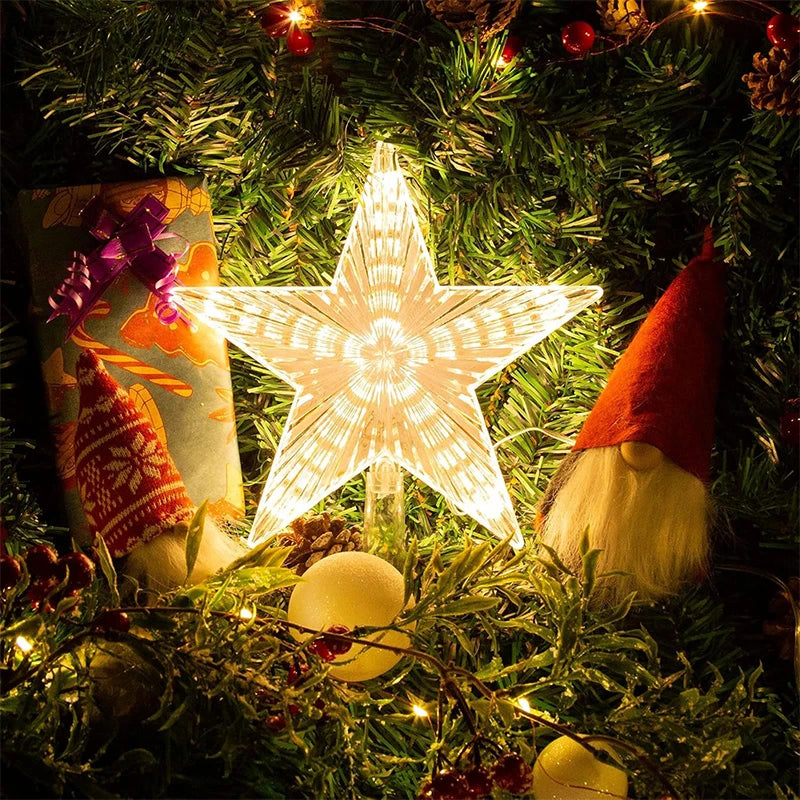 Glitter Star Christmas Tree Topper – 15 cm