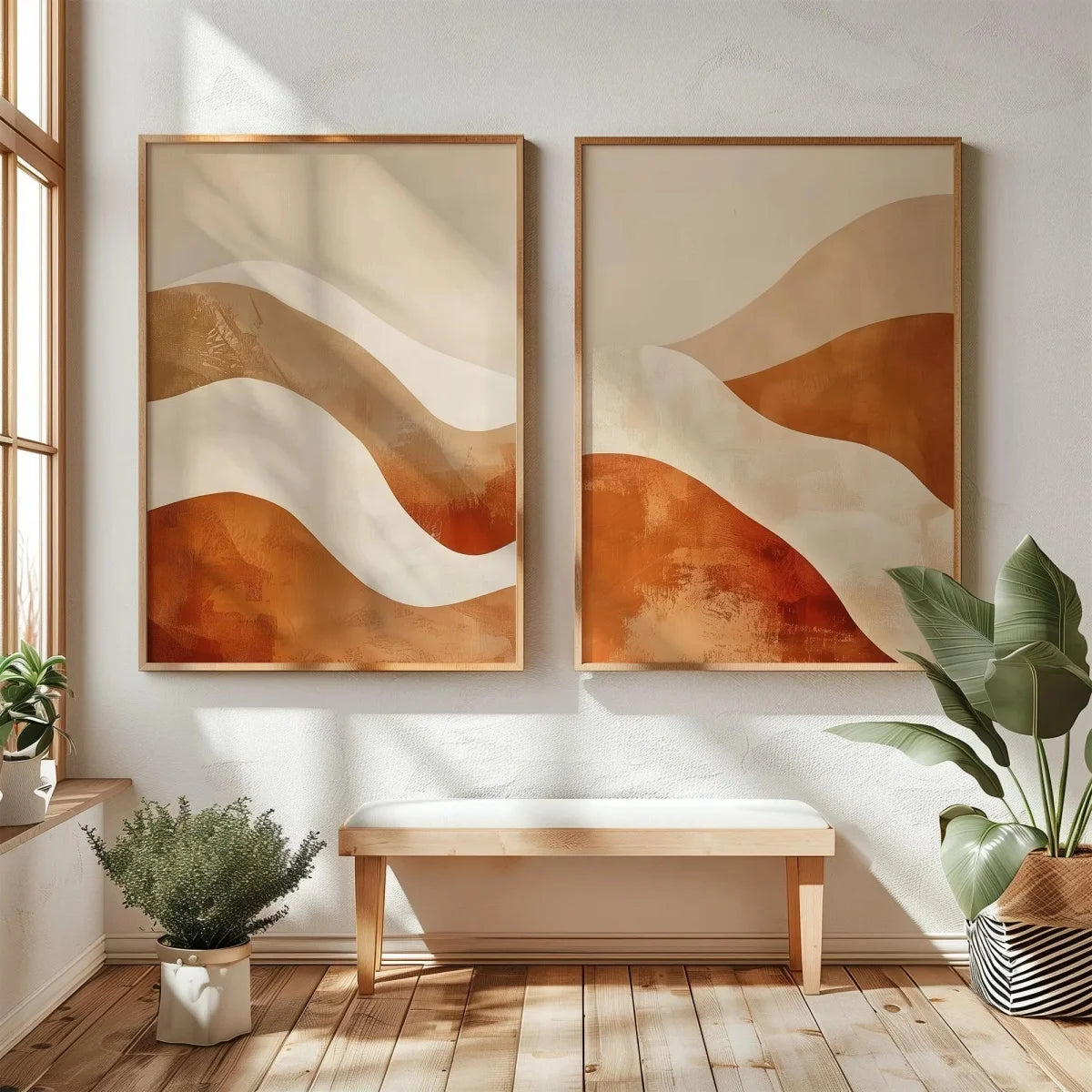 Abstract Mountain Canvas Wall Art (Set of 2)