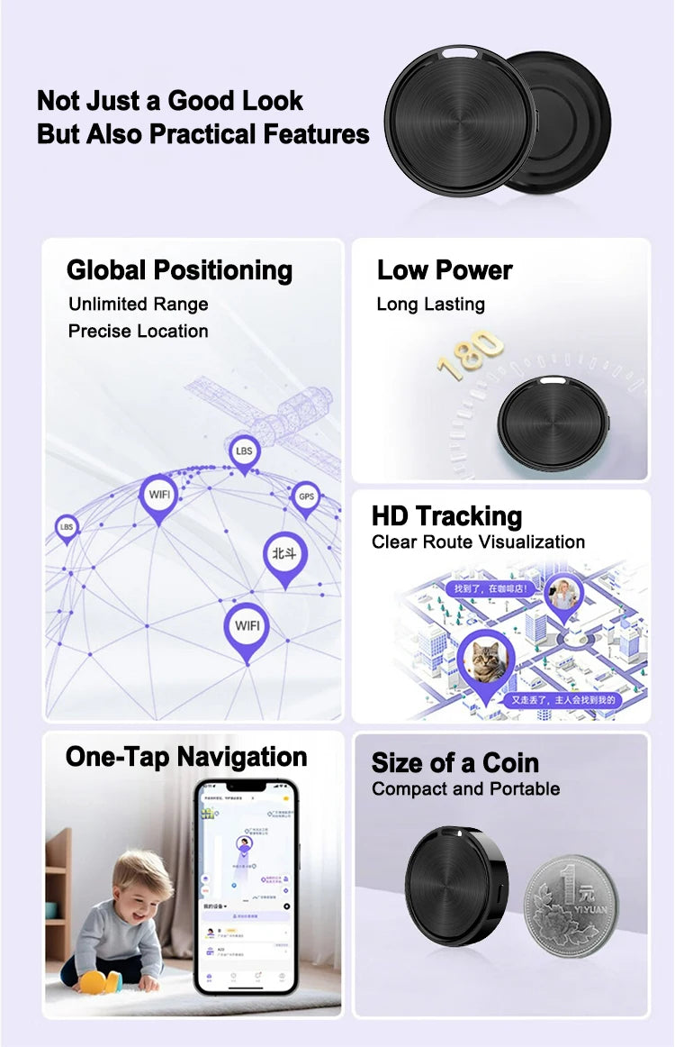 Smart Bluetooth Tracker Tag – Works with Android Find Hub