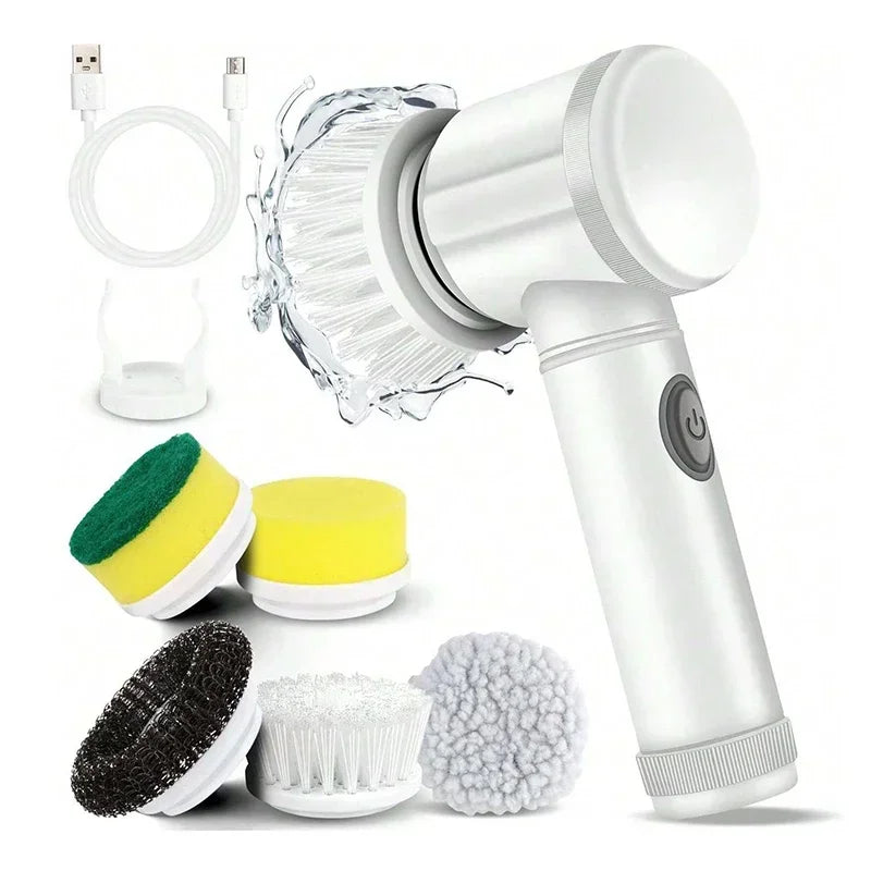 5-in-1 Electric Spin Scrubber – Bathroom & Tile Brush