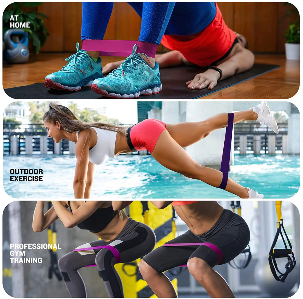Fabric Resistance Loop Bands – Glutes, Legs & Yoga (Set)