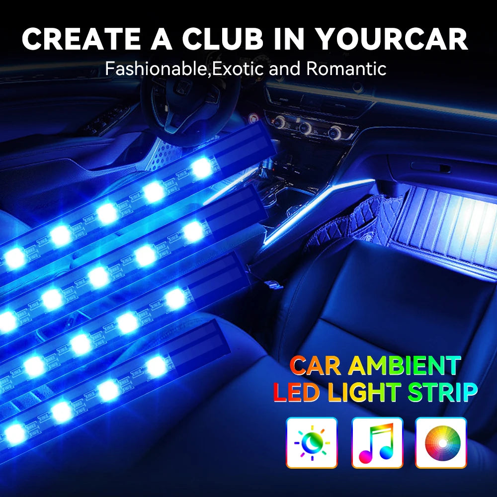 Car Interior Ambient Footwell Lights – RGB