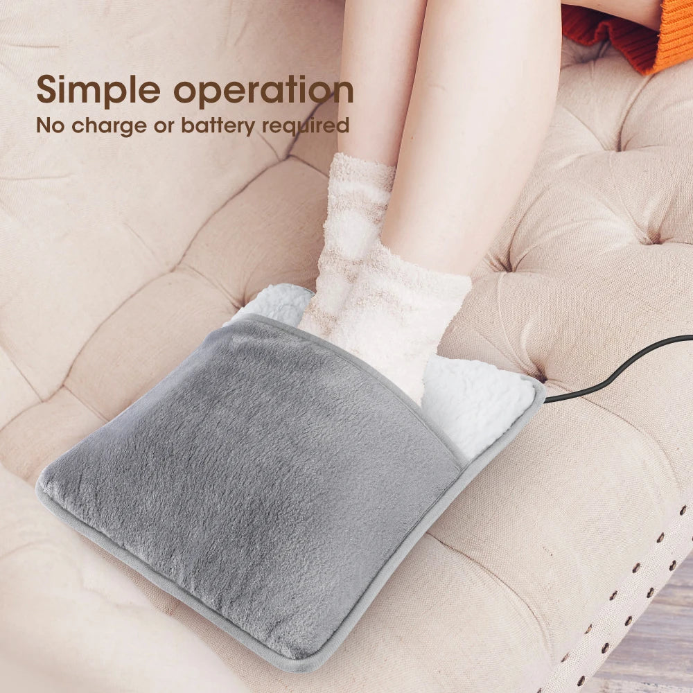 USB Heated Foot Warmer – Soft Plush, Washable
