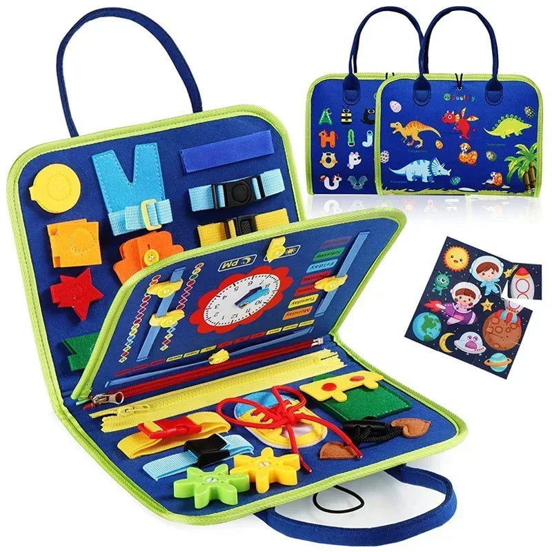Montessori Felt Busy Book – Quiet Travel Activity Toy