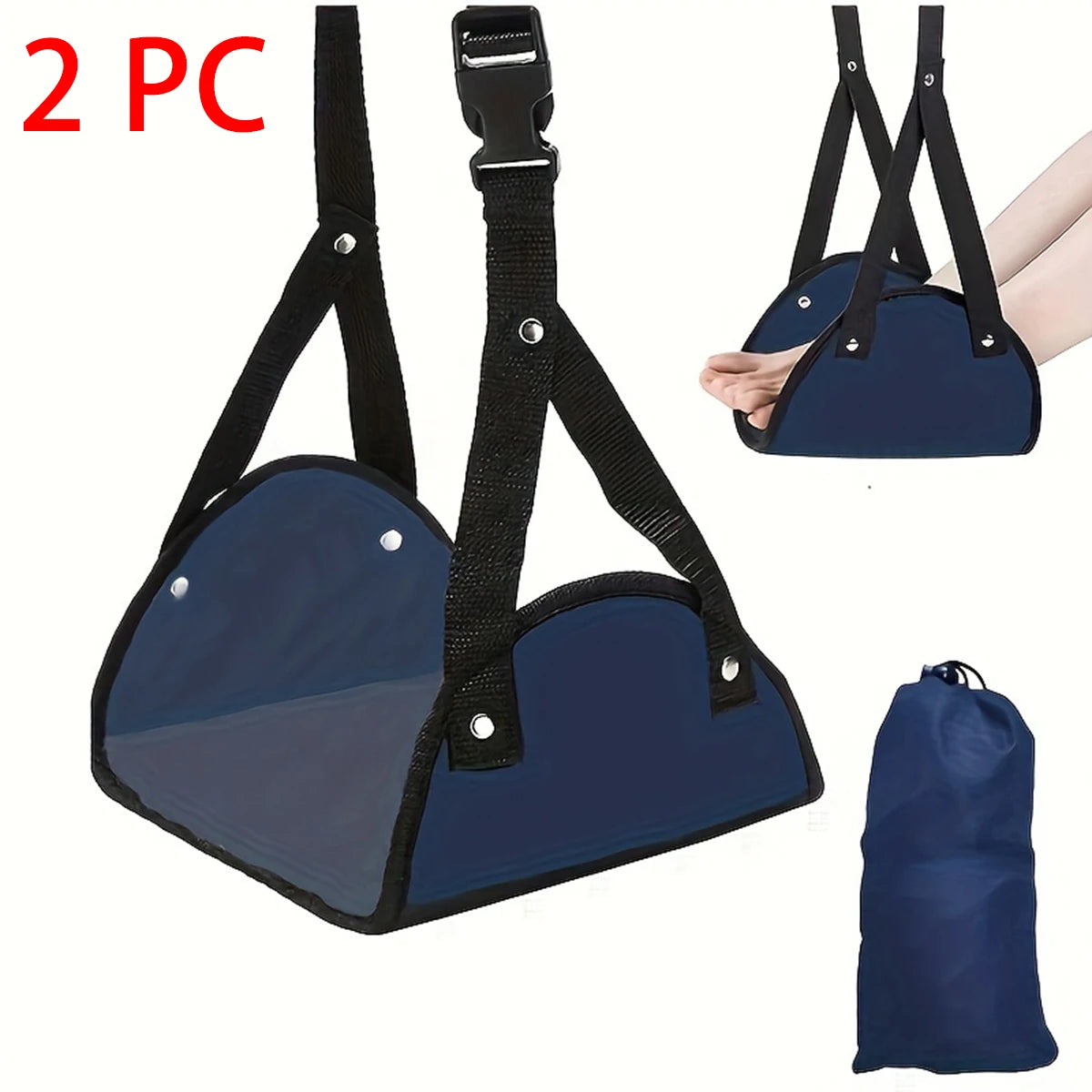 Adjustable Foot Hammock – Desk, Car & Airplane Footrest