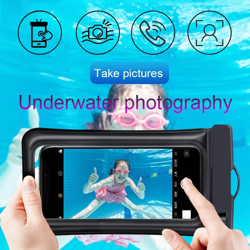 Waterproof Phone Pouch – Touchscreen Friendly, Glow Edge