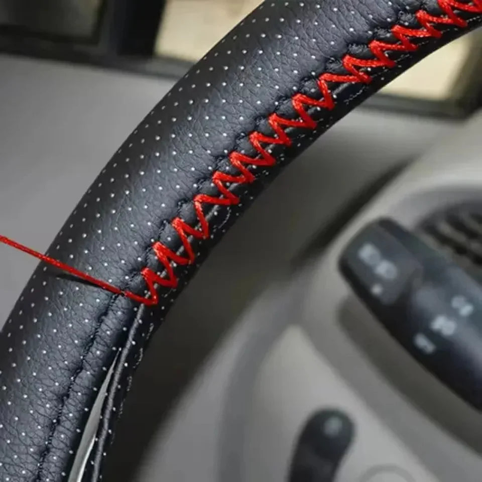 DIY Leather Steering Wheel Cover