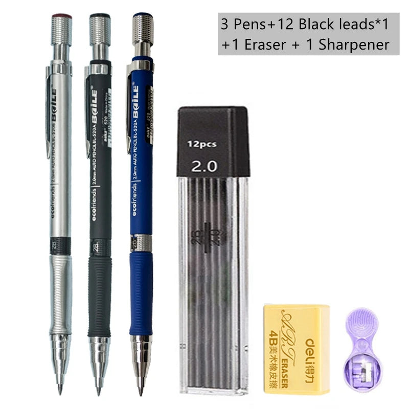 2.0 mm Mechanical Pencil Set with Lead Refills