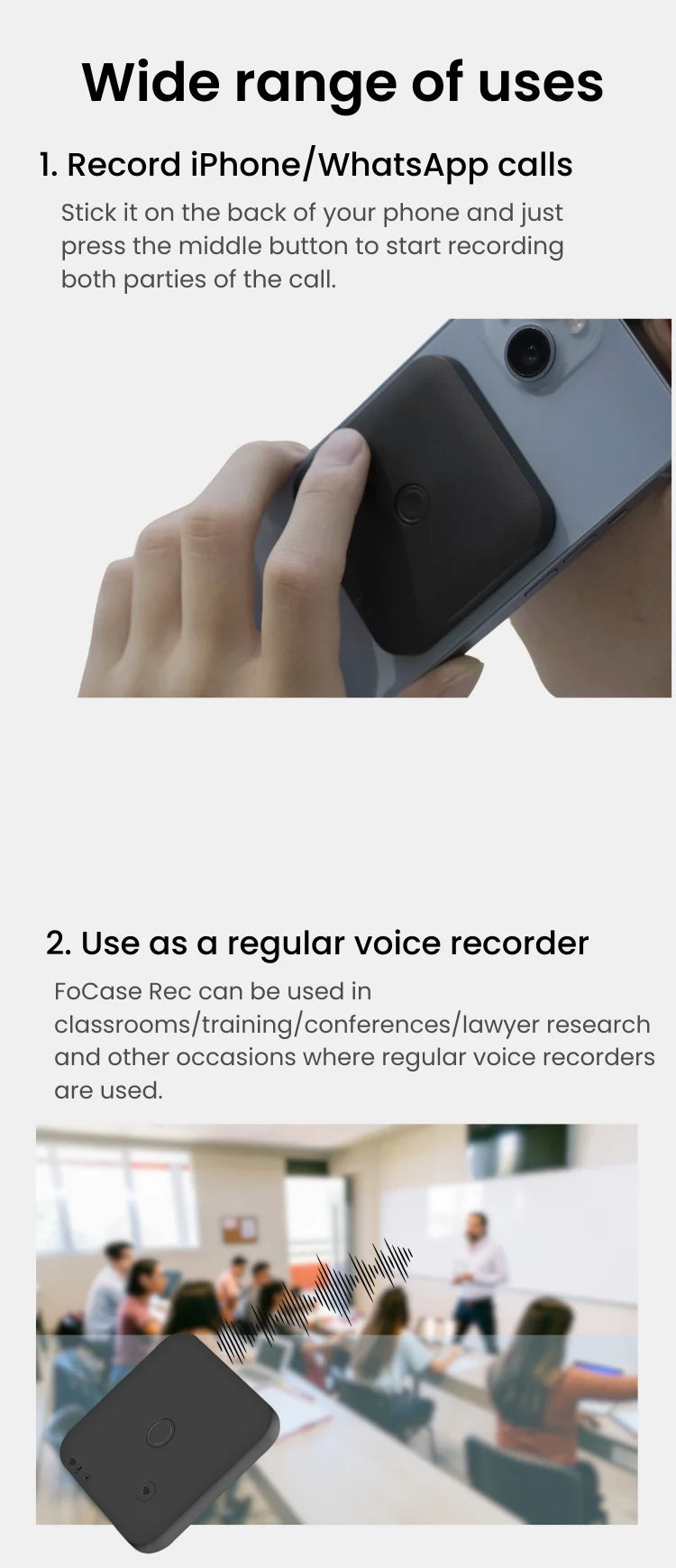 AI Voice Recorder – Speech-to-Text, Summaries & Translation, 64GB