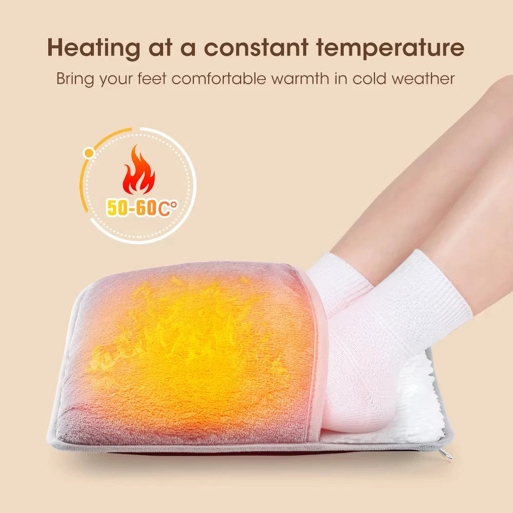 USB Heated Foot Warmer – Soft Plush, Washable