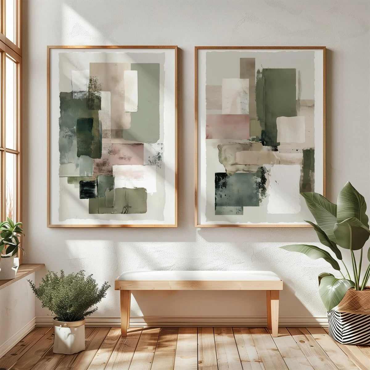 Abstract Mountain Canvas Wall Art (Set of 2)