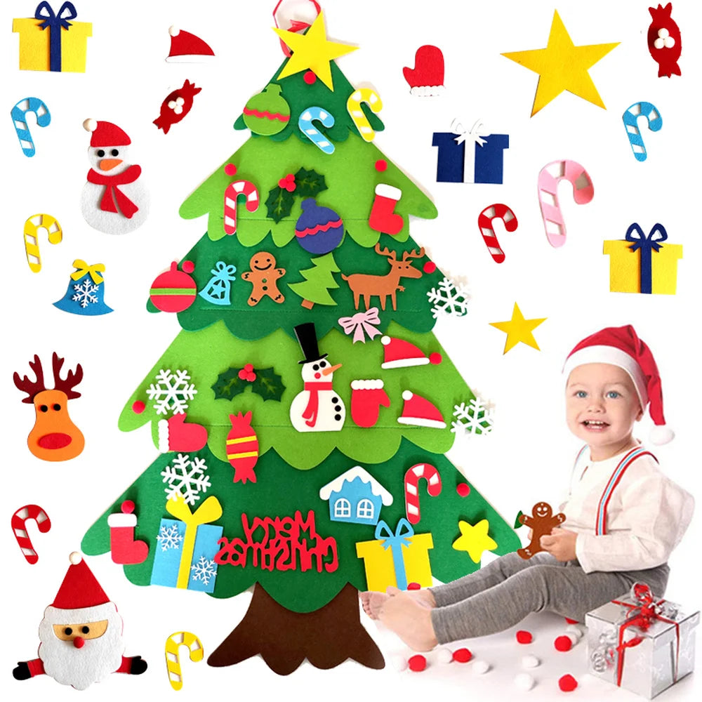 DIY Felt Christmas Tree for Kids – Wall Décor