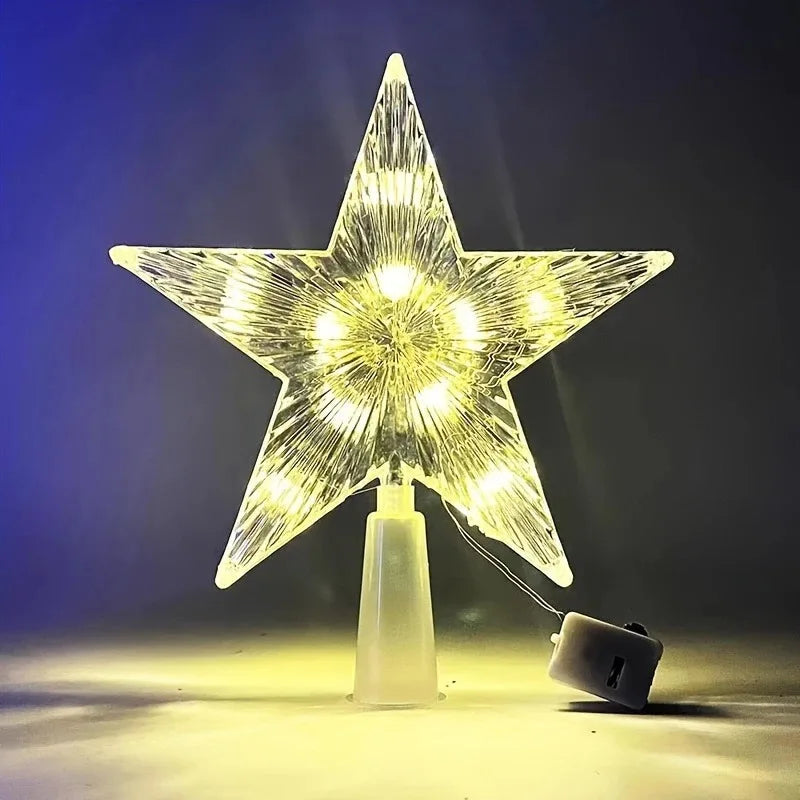 Glitter Star Christmas Tree Topper – 15 cm