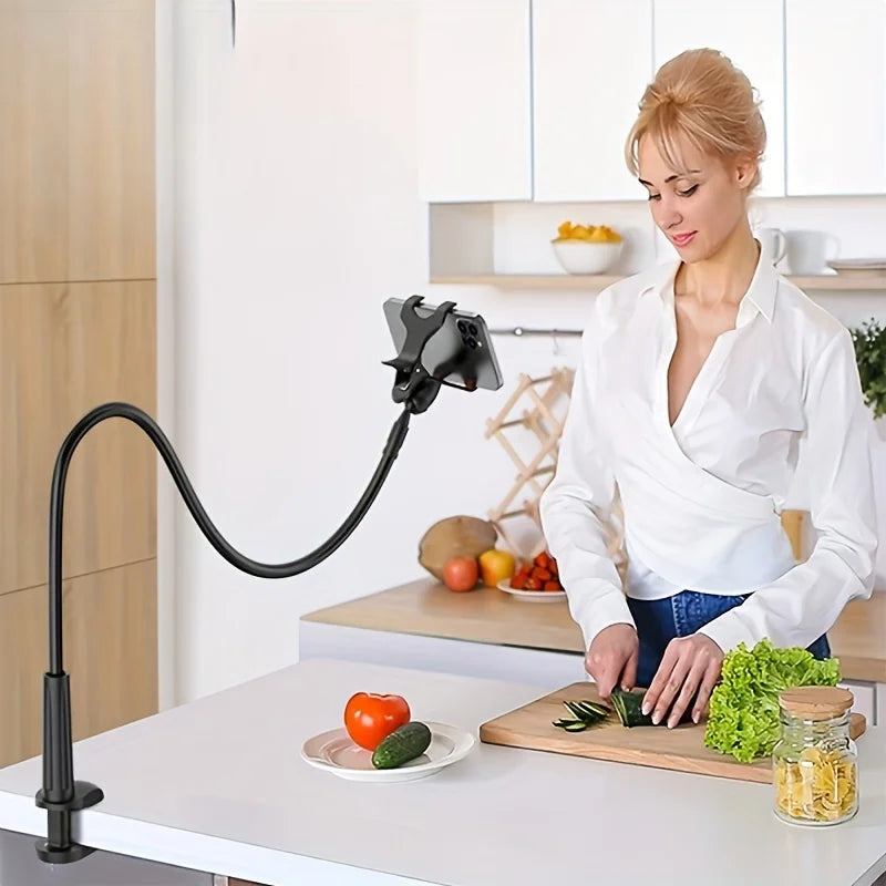 Flexible Long-Arm Phone Holder for Bed & Desk