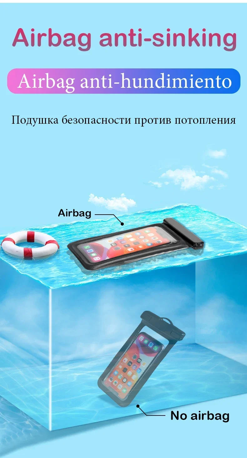 Waterproof Phone Pouch – Touchscreen Friendly, Glow Edge
