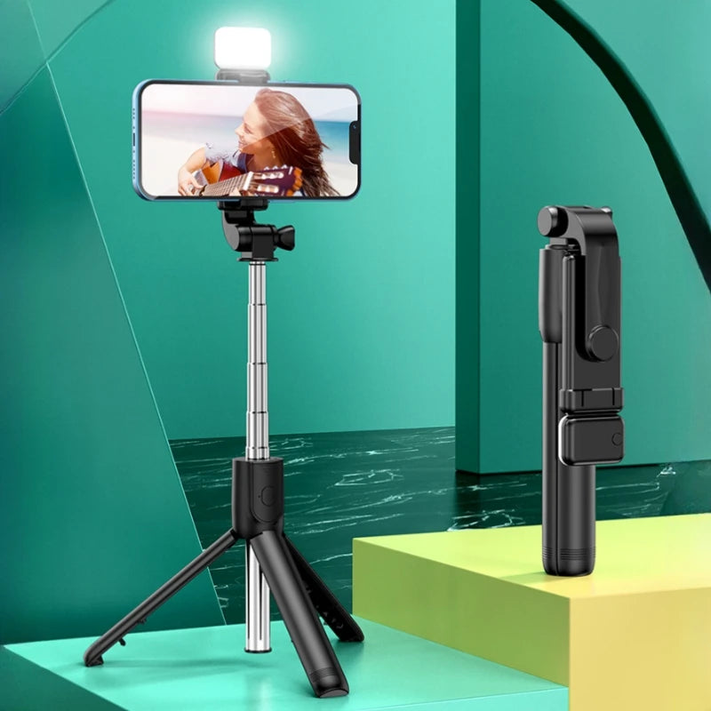 Selfie Stick Tripod with Detachable Bluetooth Remote