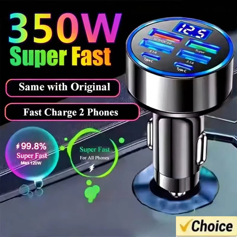 Fast Car Charger USB-C PD + QC3.0 – Dual Port