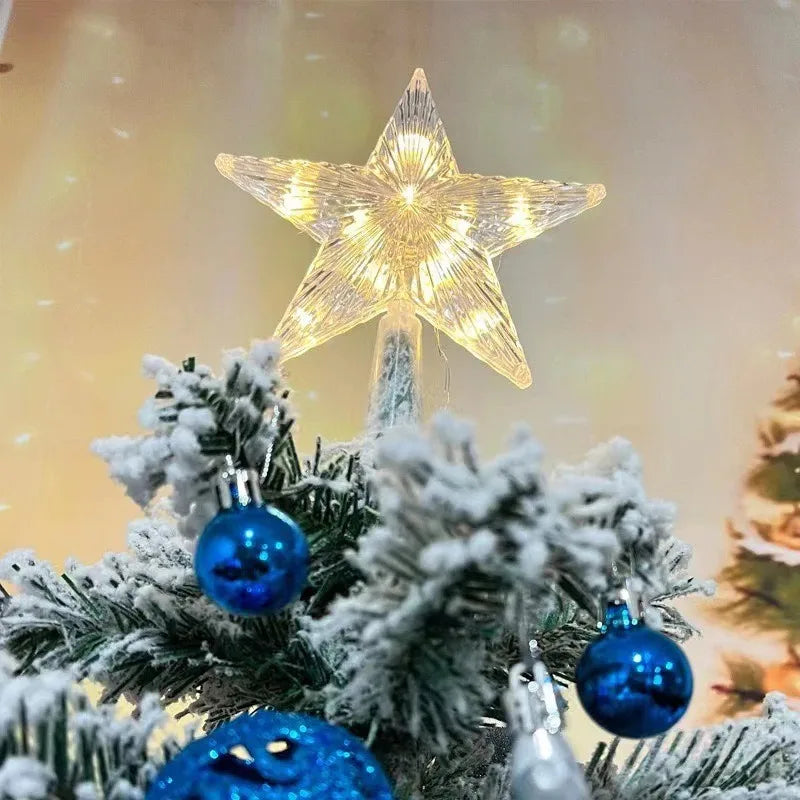 Glitter Star Christmas Tree Topper – 15 cm