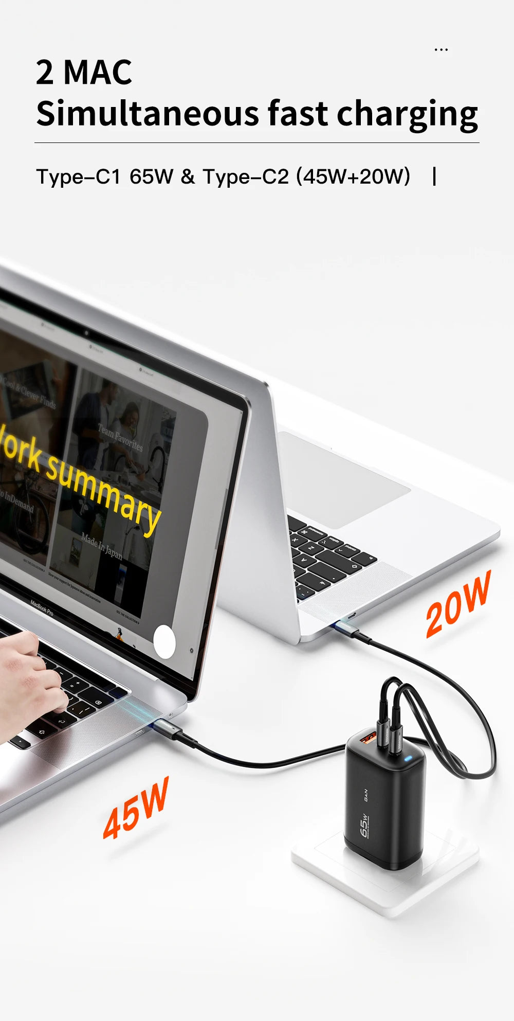 Essager 65W GaN USB-C Fast Charger – Laptop, Tablet & Phone