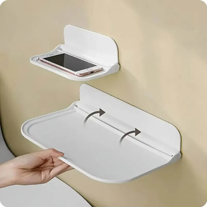 Foldable Wall-Mounted Shelf – Bathroom & Kitchen