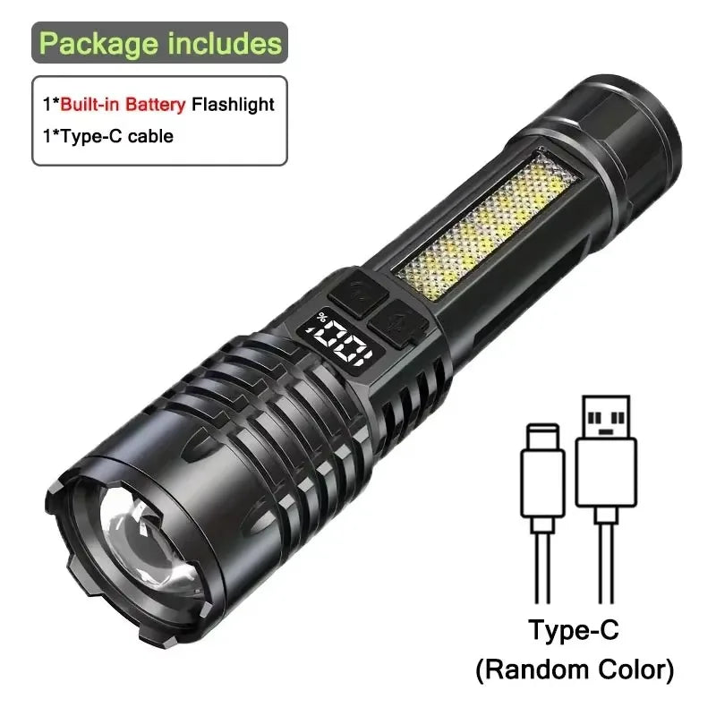 High-Power COB LED Work Light – USB-C Rechargeable