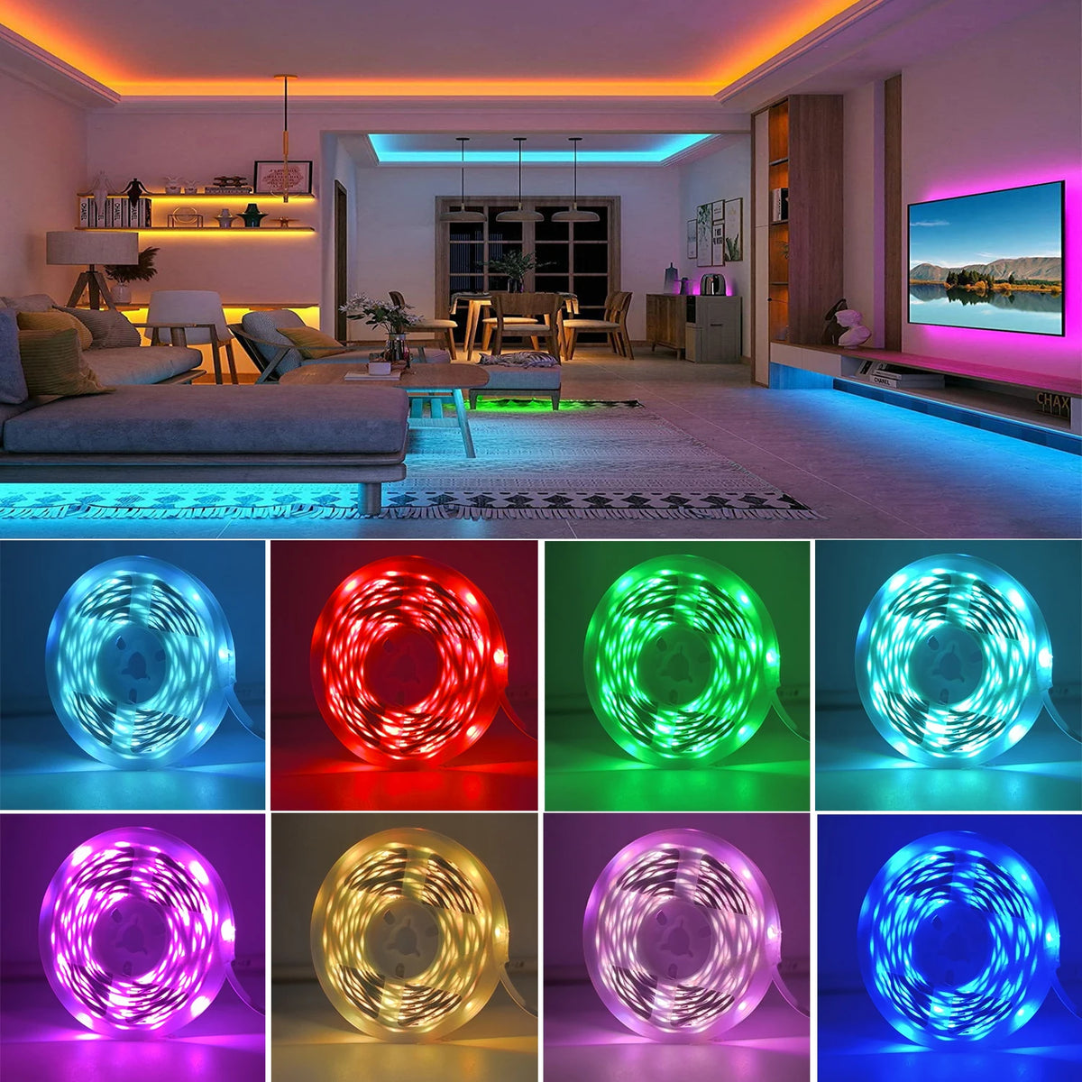 RGB LED Strip Lights – App & Remote Control