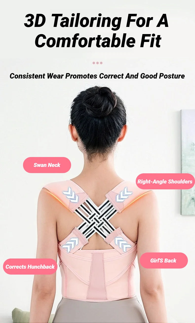 Back Brace Posture Corrector for Women & Men – Breathable