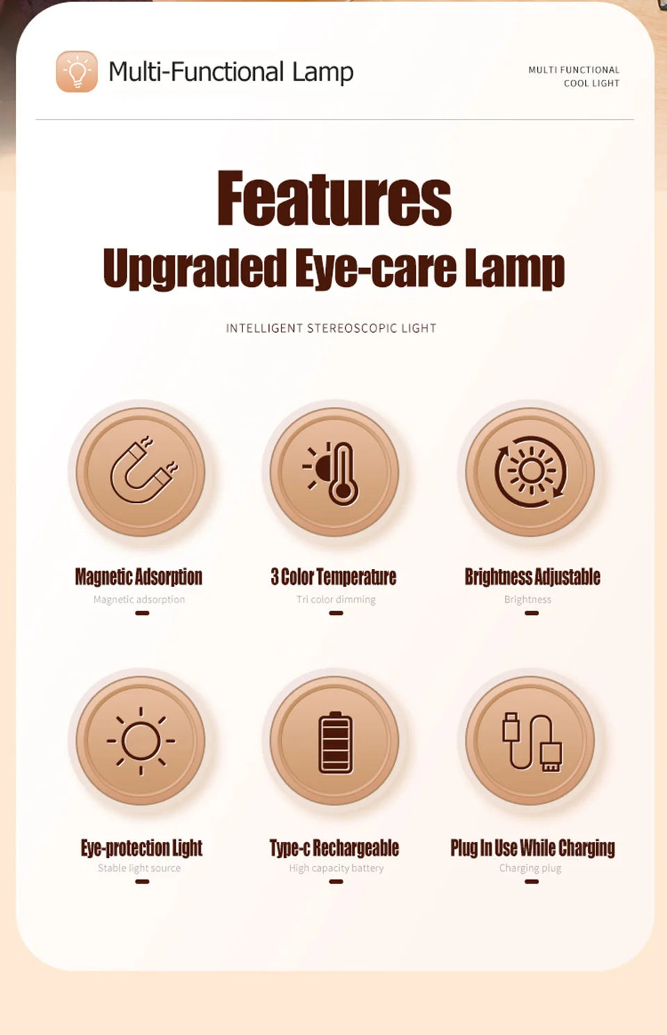 Rechargeable LED Light Bar Lamp – Desk, Bedside & Cabinet