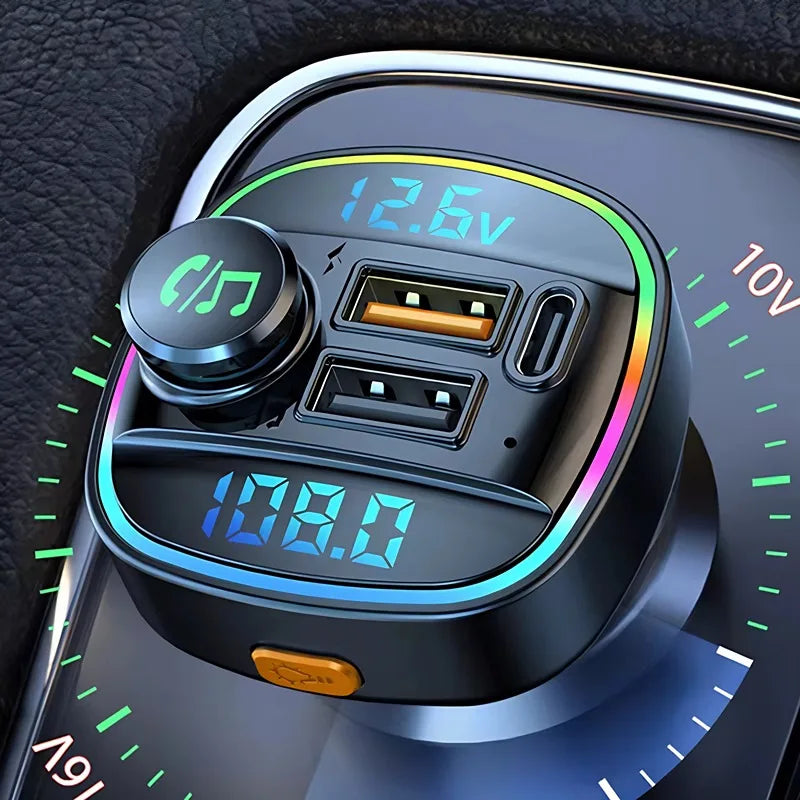 Bluetooth FM Transmitter & Fast Car Charger