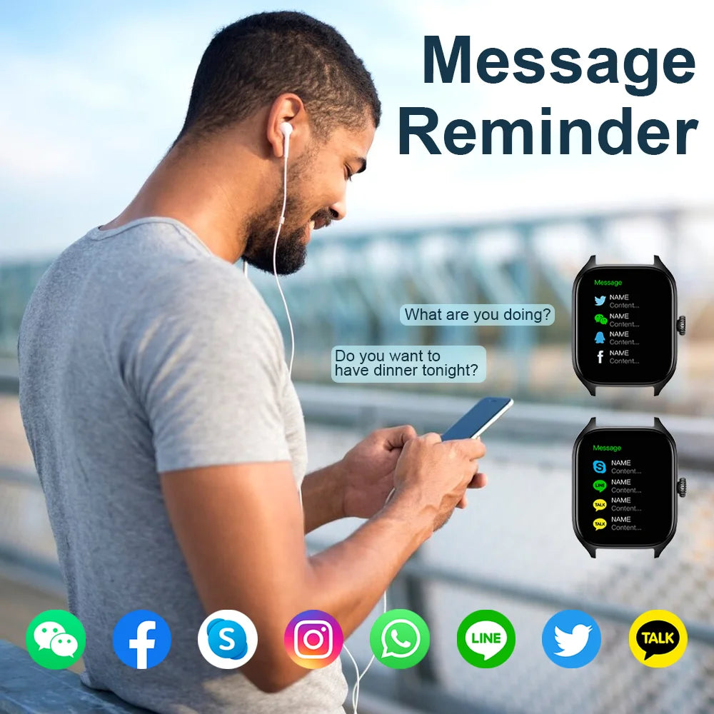 H9 Smartwatch – Bluetooth Calls, Heart Rate & SpO2, Calorie Tracking