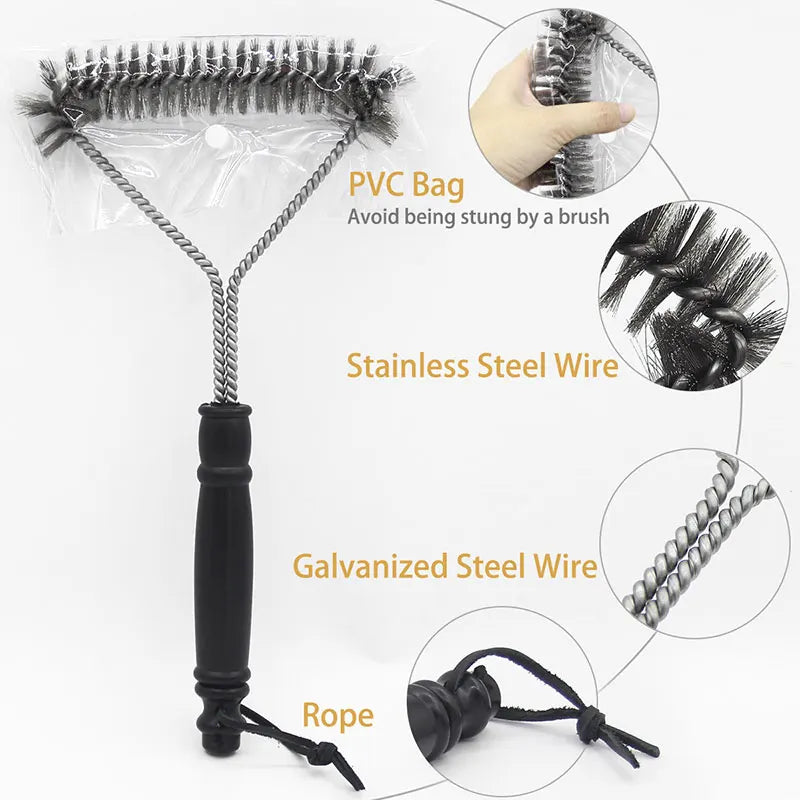 Stainless Steel BBQ Grill Brush & Scraper