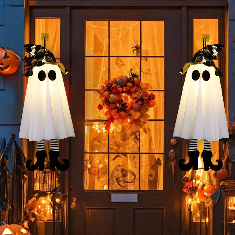 Light-Up Witch & Ghost Figures – Halloween Decor