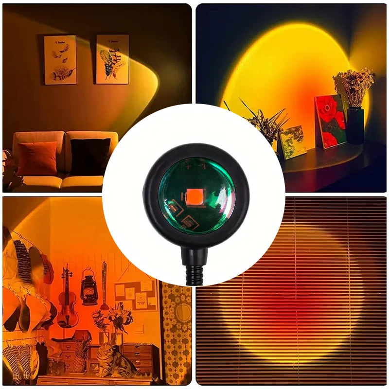 Sunset Projection Lamp – USB Mood Light for Bedroom
