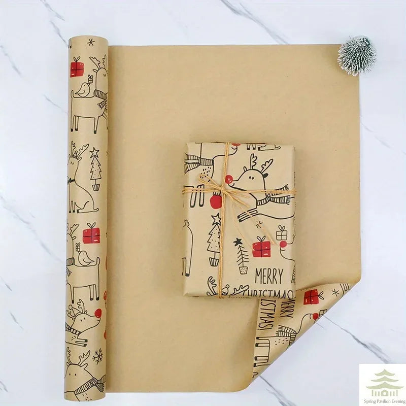 Christmas Wrapping Paper Roll – Reindeer Design