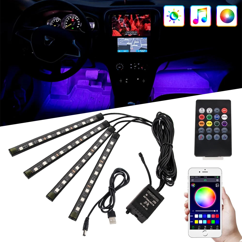 Car Interior Ambient Footwell Lights – RGB