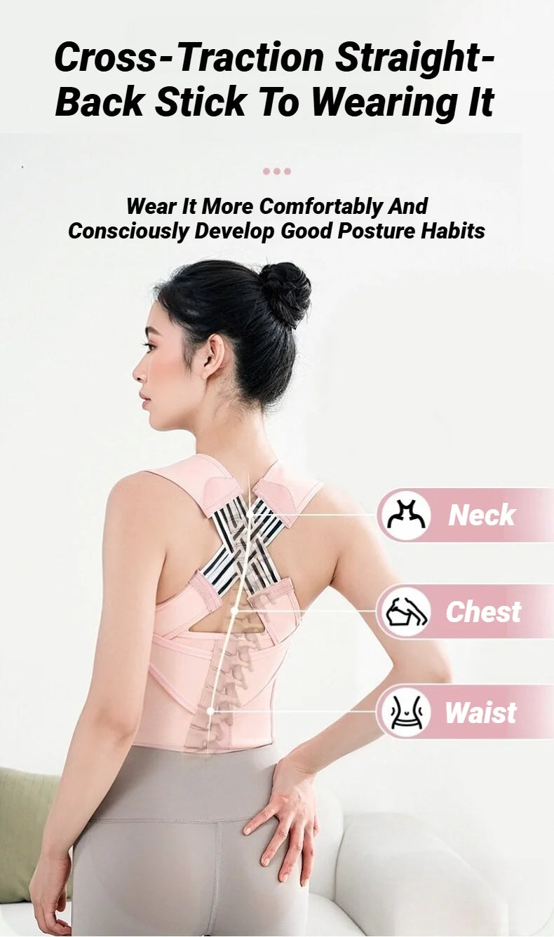 Back Brace Posture Corrector for Women & Men – Breathable