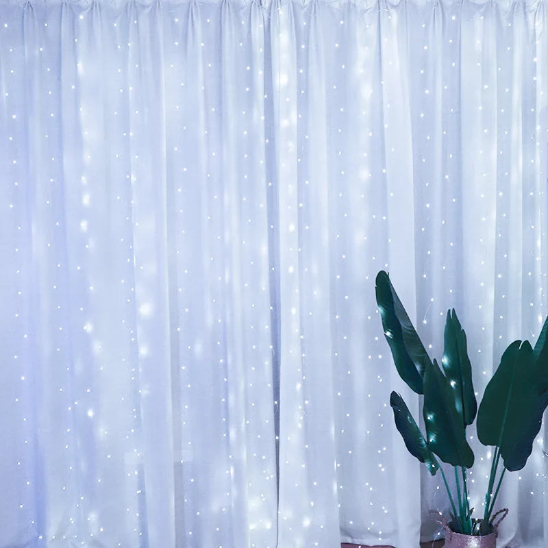 LED Curtain String Lights – USB, Remote Control