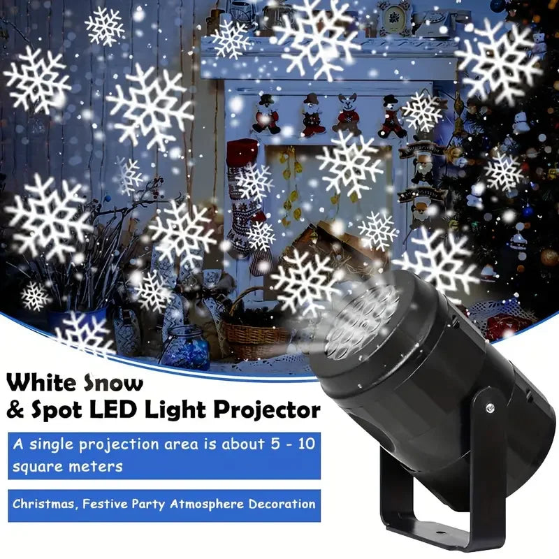 USB Snowflake Projector Light – Christmas Night Light