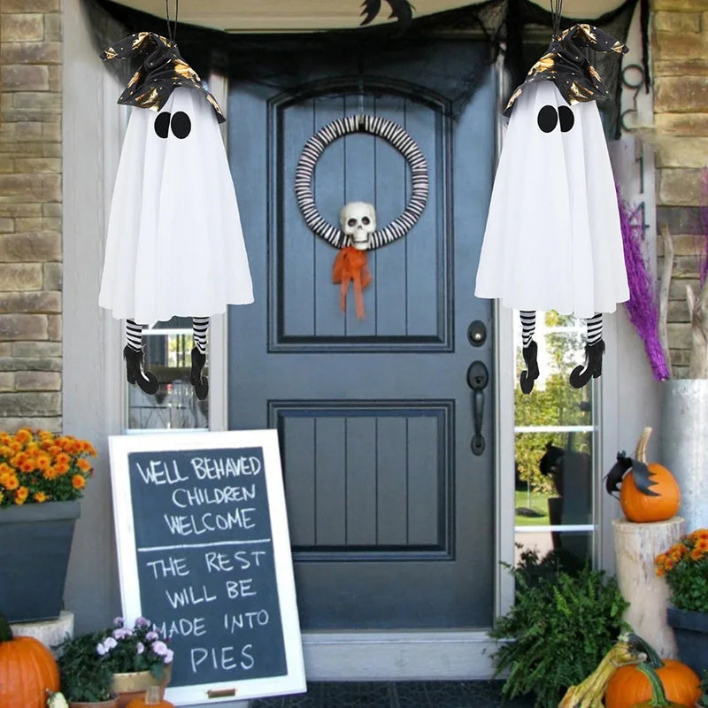 Light-Up Witch & Ghost Figures – Halloween Decor