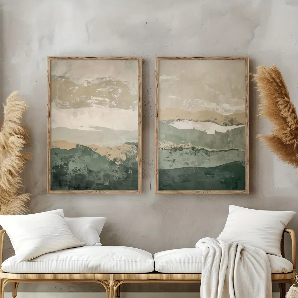 Abstract Mountain Canvas Wall Art (Set of 2)