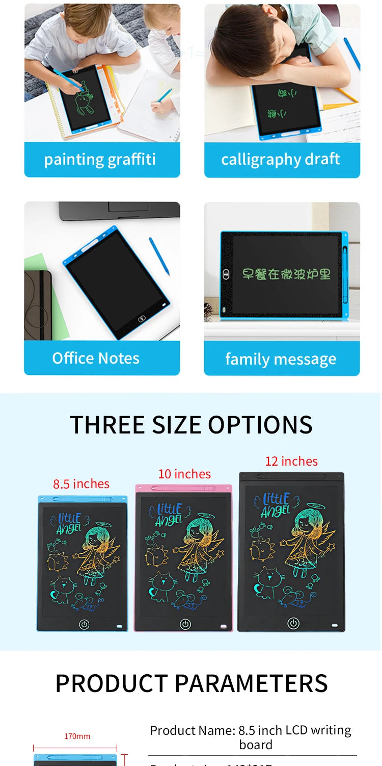 LCD Drawing Tablet for Kids – Rechargeable Doodle Board