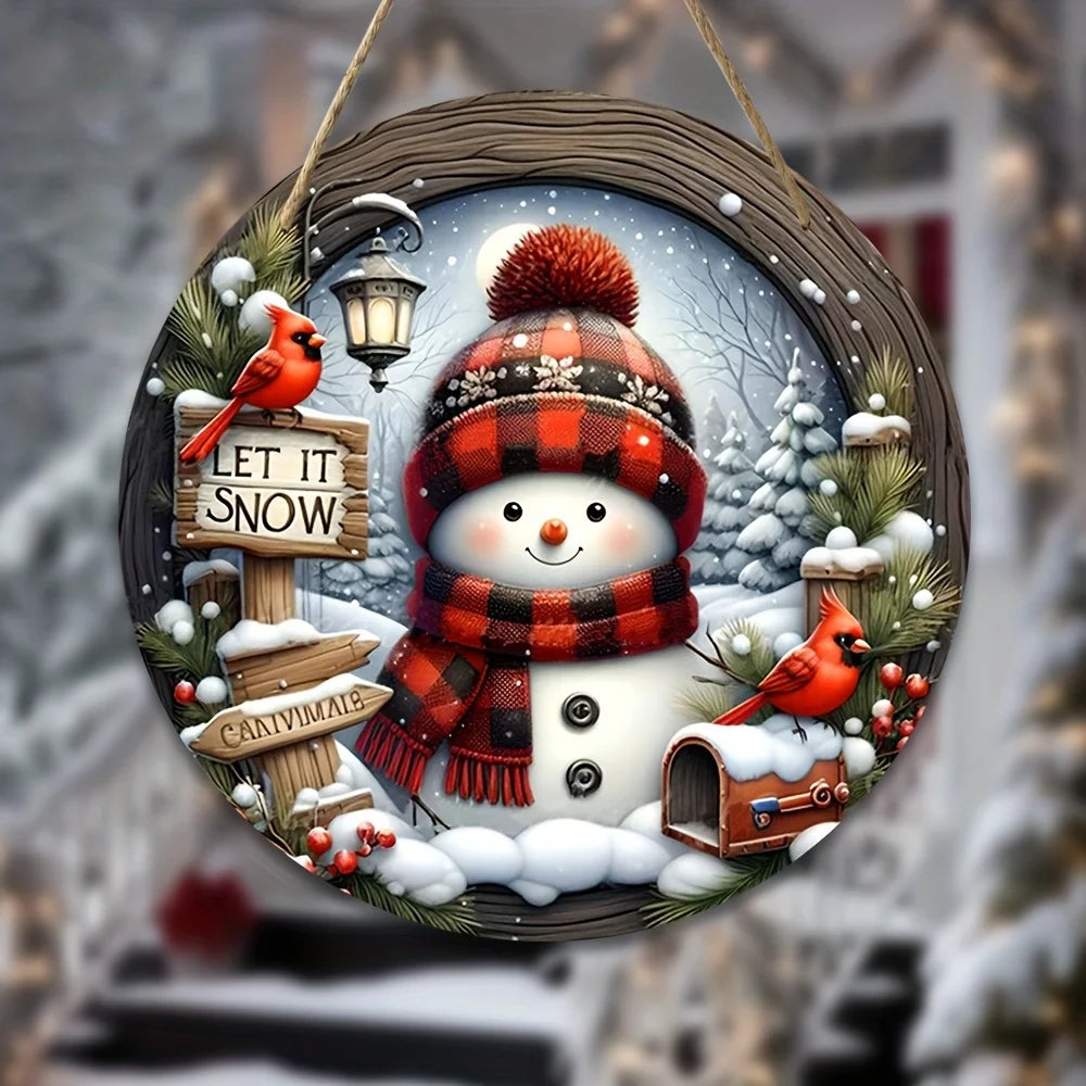 Christmas Wreath Centerpiece – 7.9" Acrylic Decor