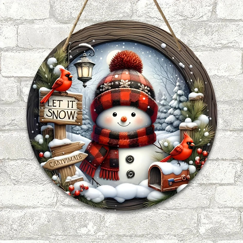 Christmas Wreath Centerpiece – 7.9" Acrylic Decor