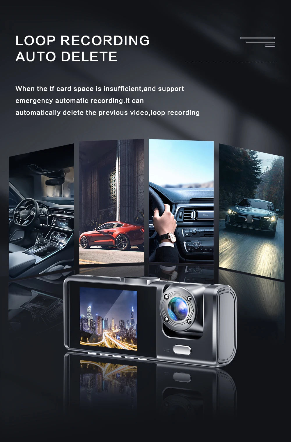 1080P Dual Dash Cam – Front & Cabin
