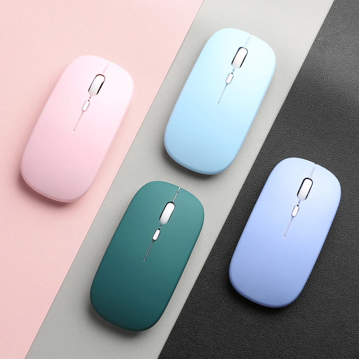 Silent Wireless Bluetooth Mouse – Slim & Portable