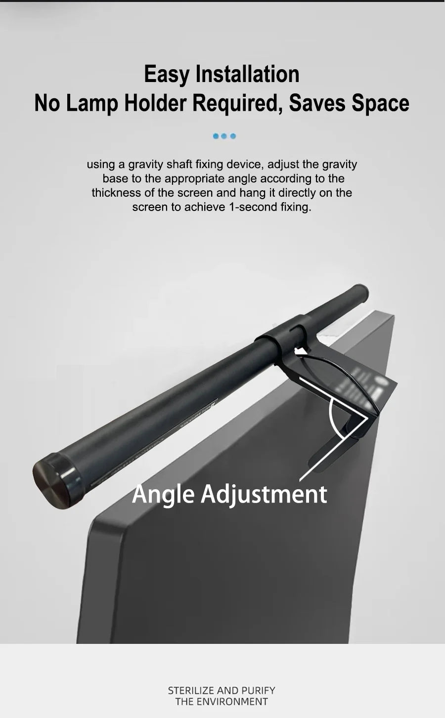 Monitor Light Bar – Eye-Care LED Screen Lamp, Stepless Dimming