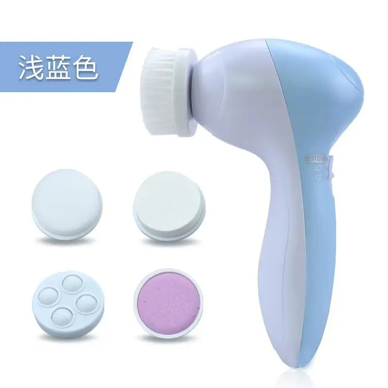 5-in-1 Electric Facial Cleansing Brush – Rechargeable Face Spa
